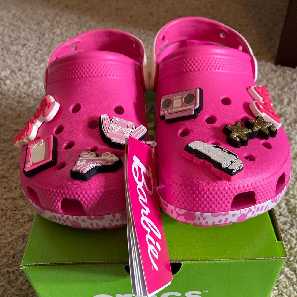 NEW Girls Barbie Crocs size 4